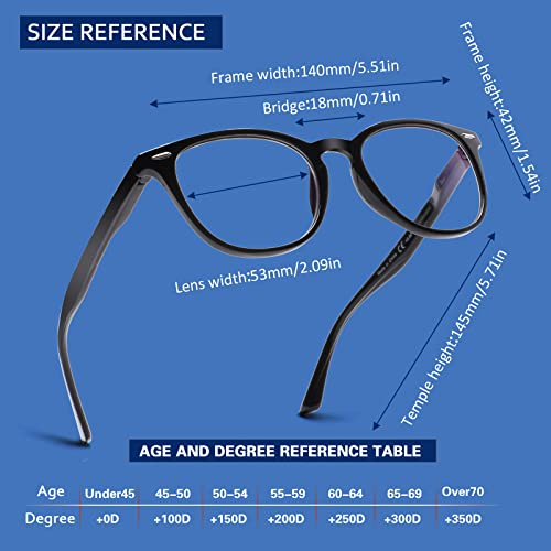Image of Henotin 6 Pack Reading Glasses for Women Men Blue Light Blocking Stylish Computer Readers with Leather Case