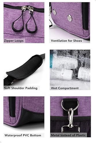 Fitgriff® Borsone Palestra Uomo & Donna V1 - Borsa Sportivo Con Porta Scarpe E Tasca Umida Da Viaggio, Sport, Fitness, Piscina - Duffel Bag (Purple, 58 X 31 X 31 Cm (Medium)) - 2