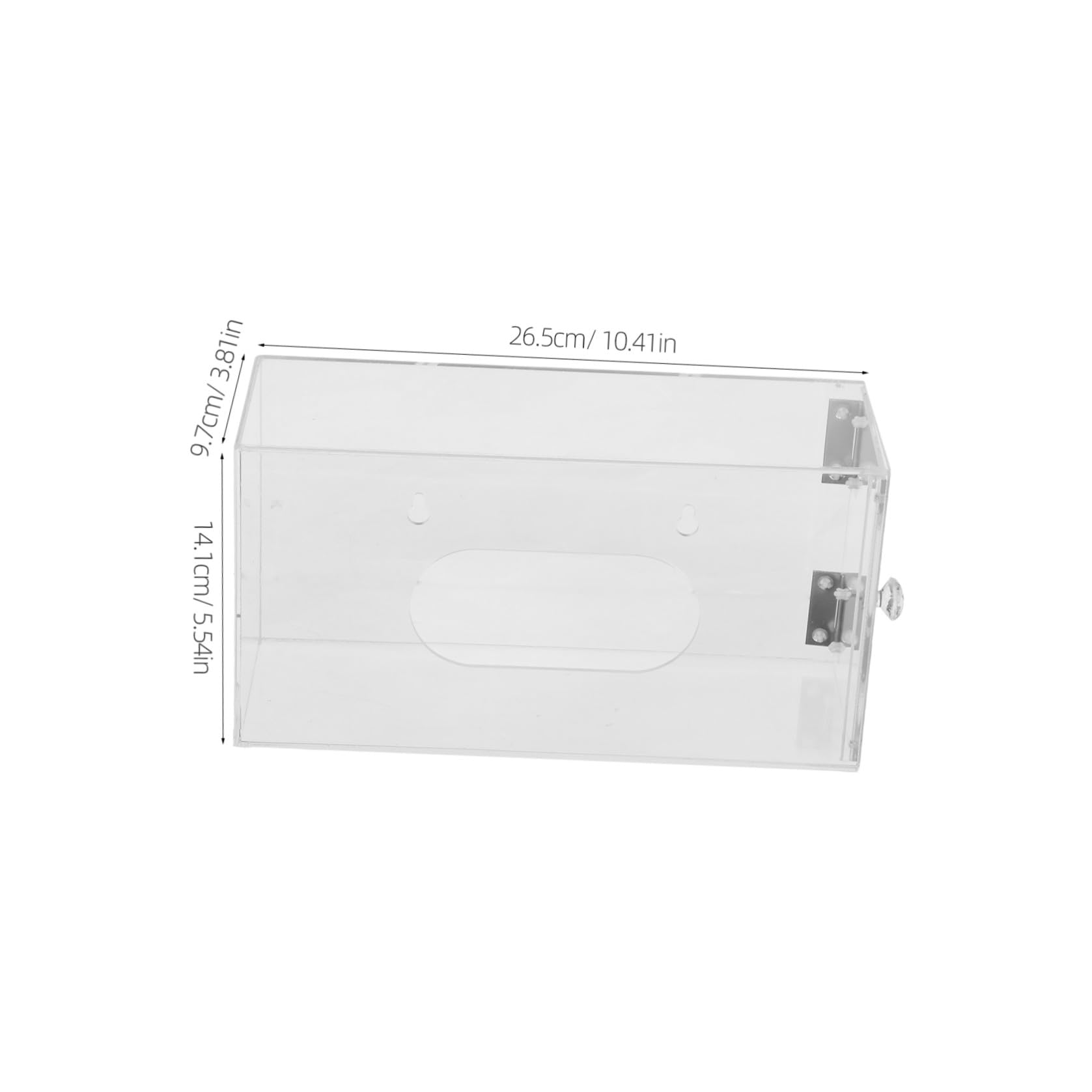 Amosfun Dispenser da Parete in Acrilico Trasparente per Mascherine e Guanti Erogazione Controllata e Facile Visibilità per Cliniche e Scuole