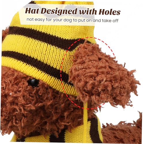 Bufanda y gorro tejido para perro tamaño S miniatura 4