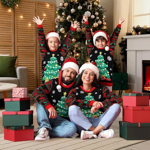 Cozypower Light-Up Christmas Tree Family Matching Sweater - Image 3