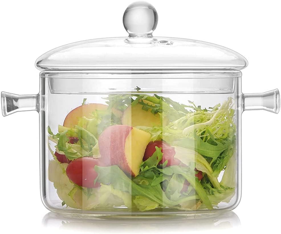 2L Glass Saucepan With Double Handles