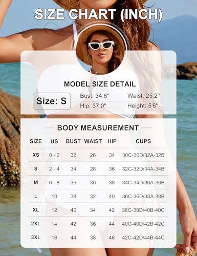 Blooming Jelly Womens High Waisted Bikini Sets Sexy Bandeau Tummy Control Swimsuits 2025 Halter Two Piece Ruched Bathing Suit (X-Large, Teal) - Image 6