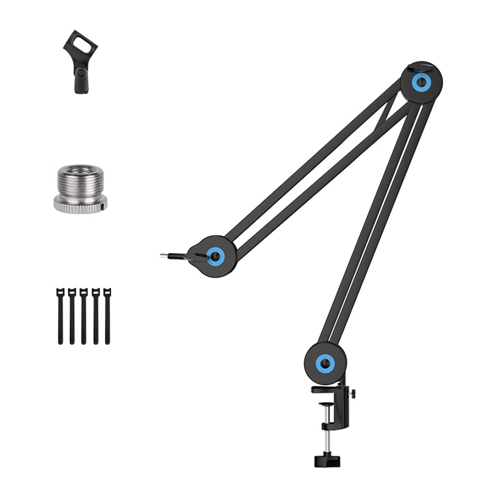 Desktop Mikrofonarmhalter mit 360-Grad Drehung und sicherer Montageklemme für Live Streaming Heimstudiogeräte Desktop Mikrofonarm