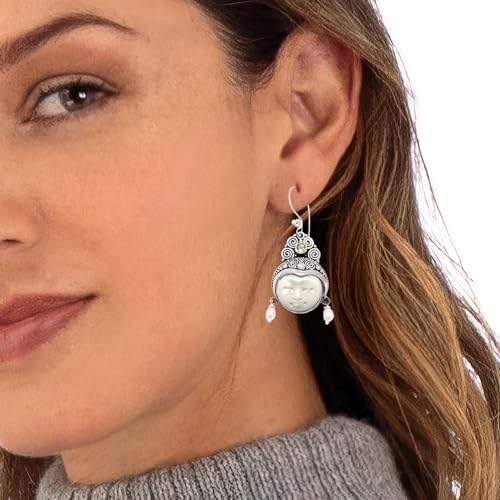 NOVICA-Artisan-Handcrafted-925-Sterling-Silver-Bone-Dangle-Earrings-Handmade-Dangle-Earring-Freshwater-Pearl-Earrings-Dangle-Artisan-Earrings-Jewelry-Dangle-Earring-Earrings-Carved-Bone