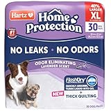 Hartz Home Protection Super Absorbent Odor Eliminating Lavender Scented No Leak Dog Pads,XL 30 count