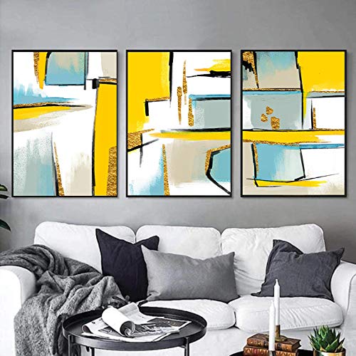 Toile peinture affiche imprime art mural pour salon : fini les murs vides avec ce trio 60x90cm