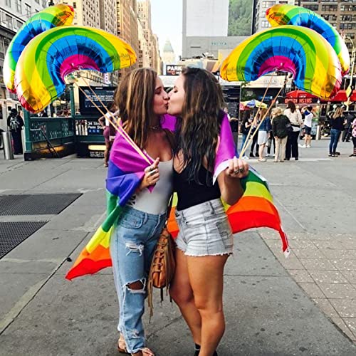 Rainbow Foil Balloons Pride Rainbow Mylar Balloon Rainbow Foil Mylar Lgbtq Balloons Gay Pride Party Birthday Favors Large Size For Birthday Baby Shower Wedding Decoration Photo Props #TOP5