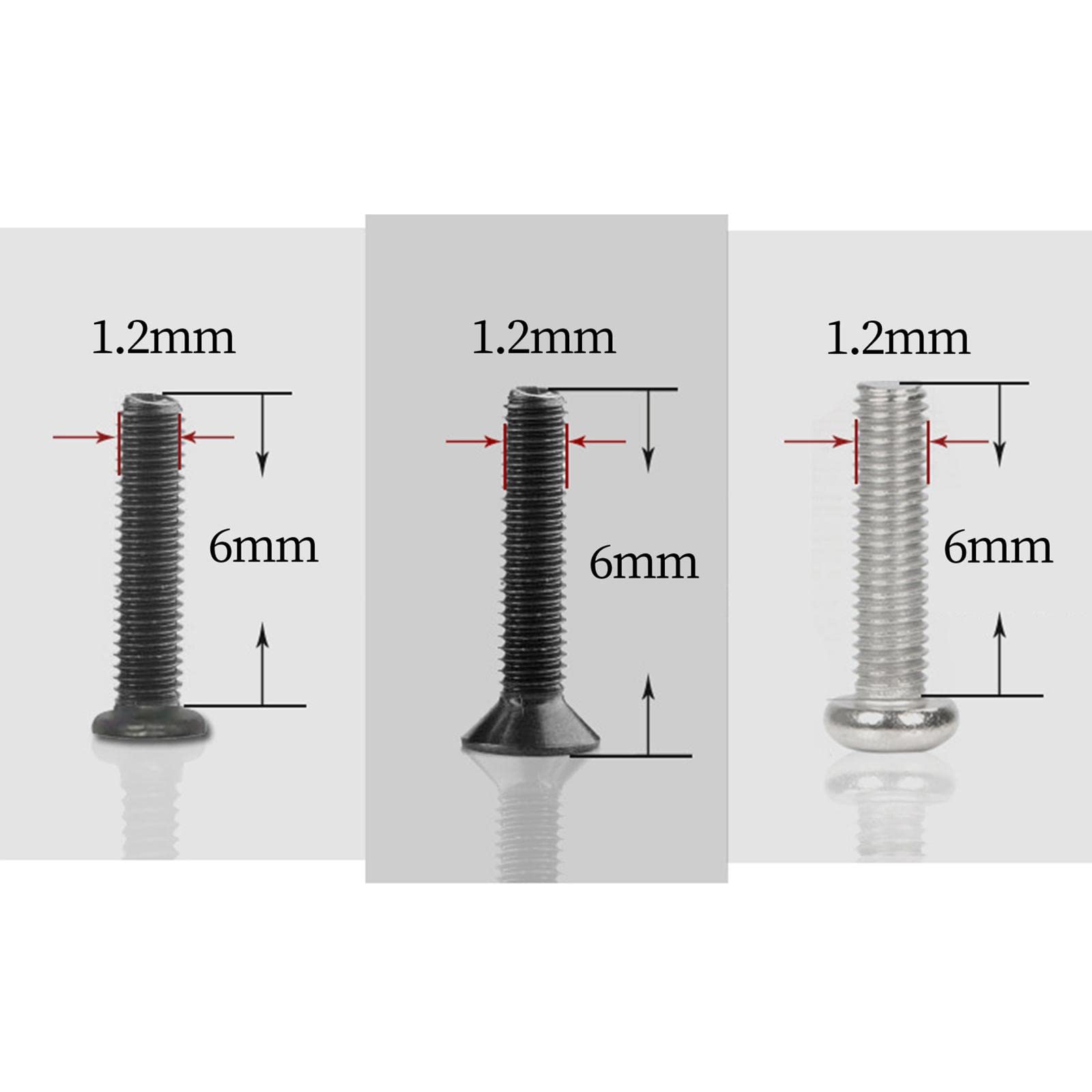 500 Pezzi Mini Viti Acciaio Inox Set Viteria per Elettronica Assortimento Viti per Telefono Riparazione Componenti Informatici Elettrodom, 6 pezzi