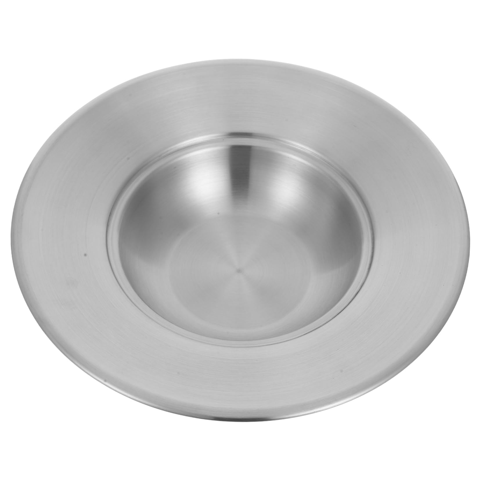 LAPYAPPE Versatile Stainless Steel Pasta Plates Wide Rimmed Serving Bowl for Pasta Soup Desserts Easy to Clean