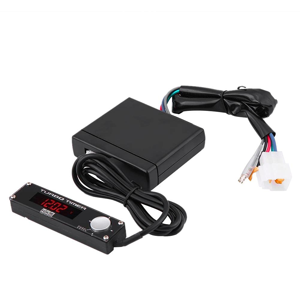 Qiilu Dispositif de minuterie Turbo, moteur universel Auto LED Dispositif de minuterie Turbo Ralentisseur de temps de stationnement LED numérique 41001-AK009 (lumière rouge)