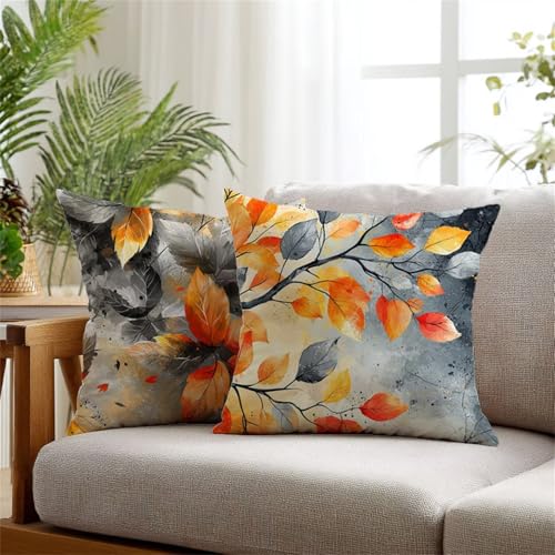 Coussin canapé feuille velours 80x80 imperméable avec fermeture éclair cachée - 2