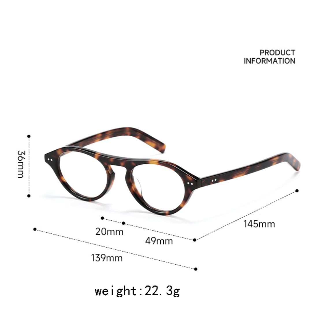 Gafas de sol retro de acetato con montura ovalada.