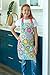 Sara Sews Colorful Pink Floral Handmade Art Craft or Baking Apron Gift for Tween Girl