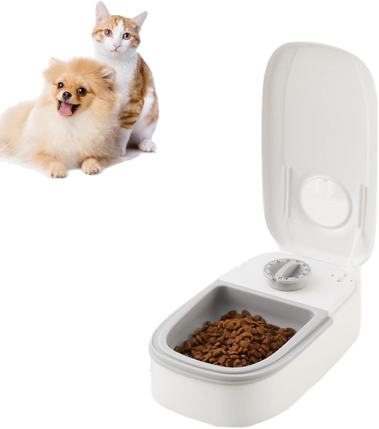 Cat Feeder Automatic with 48H Timer, Automatic Pet Feeder for Cats Dogs