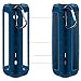 Silicone Case for JBL FLIP 5 Waterproof Portable Bluetooth Speaker, Gel Soft Skin Rubber Cover, Travel Carrying Storage Bag Pouch with Shoulder Strap and Carabiner (Blue)