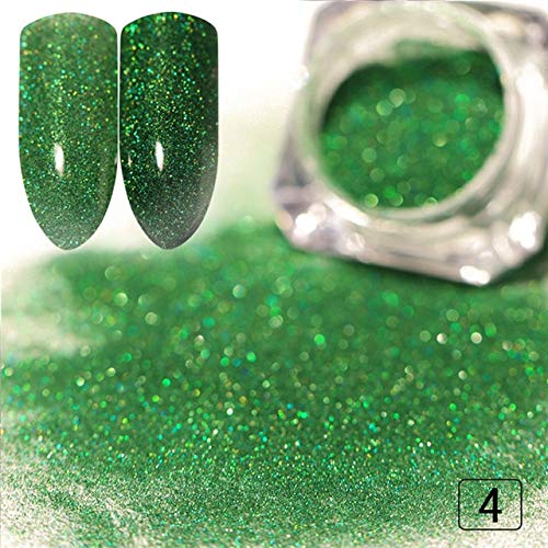 Buy Shrinika 1 Box Holographic Nail Glitter Powder Pigment Chrome