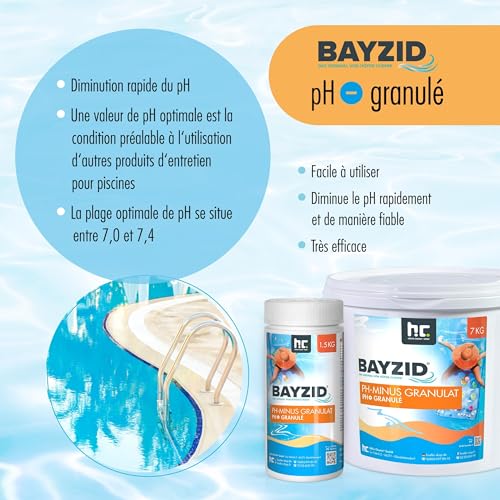 Bayzid® pH Moins Granulé - Régulateur de pH pour piscine - Idéal pour garder l'eau claire et saine - Facilite la mainten
