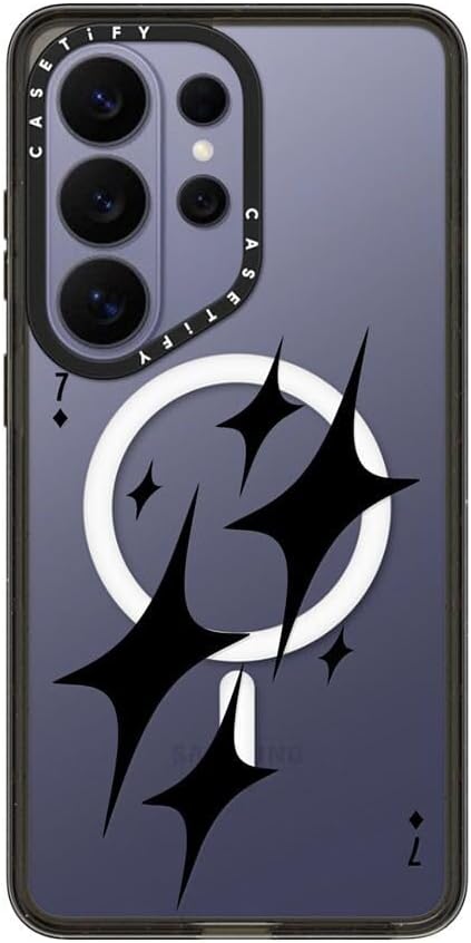 CASETiFY Impact Magnetic Galaxy S26 Ultra Case [Slim & Sleek / 8.2 ft Military Grade Protection/Magnetic Compatible] - Diamond Card - Clear Black