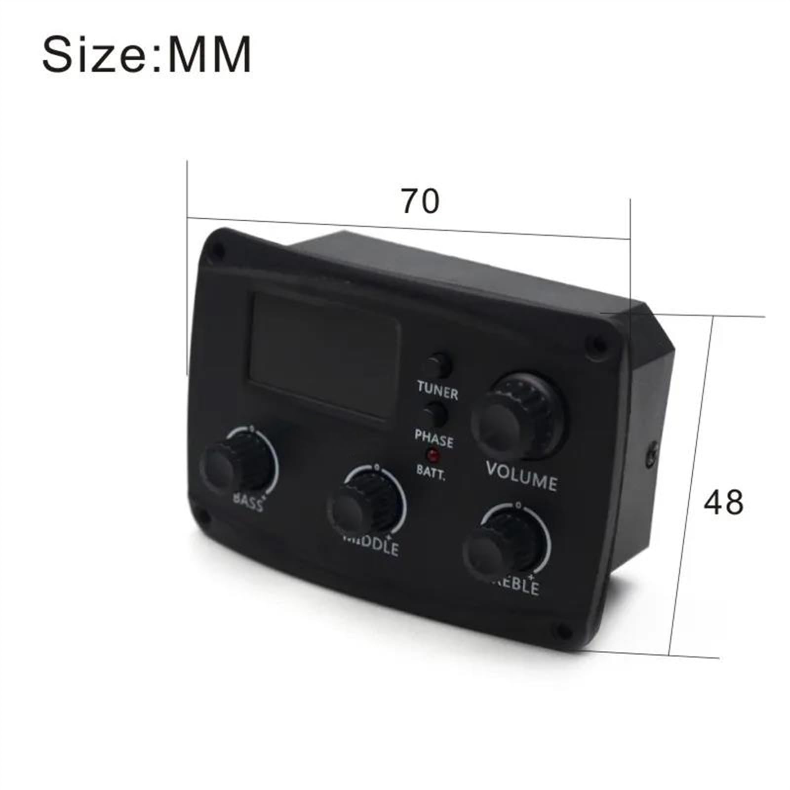 10 Pezzi Preamplificatore EQ Per Chitarra Acustica 70 * 48mm Con Accordatore Digitale EQ A 3 Bande Equalizzatore Con Accordatore Pickup Per Chitarra