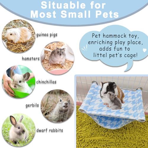 Image of Guinea Pig Hammock Bed Hamster Summer Bedding House Rat Hideout Cave Hut Bird Hanging Swing Stand Perch Small Pet Nest Cage Toy for Chinchilla Hedgehog Ferret Sleeping