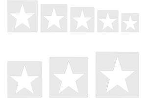 Celestial Stencil Kit: 8 Radiant Star Stencils for Wall Art Masterpieces