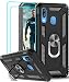Produktbild LeYi Schutzhülle für Samsung Galaxy A40 [2 Stück Displayschutzfolie aus Hartglas] Ringhalterung, militärisch, doppelte Schicht, verstärkt, Stoßdämpfung, TPU, Silikon, stoßfest, Schutzhülle für Samsung