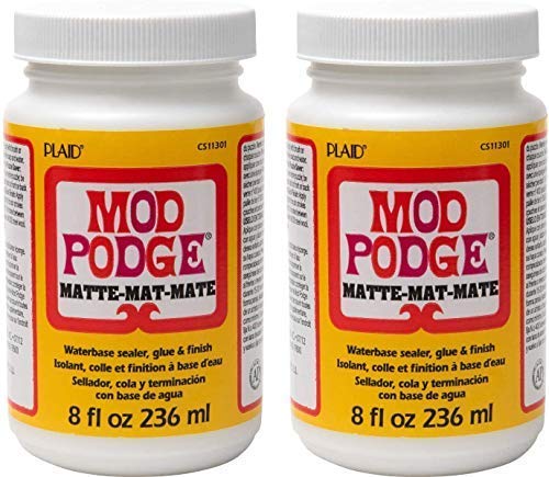 Mod Podge CS11301 Waterbase Sealer, Glue and Finish, 8 oz, Matte. 2-Pack