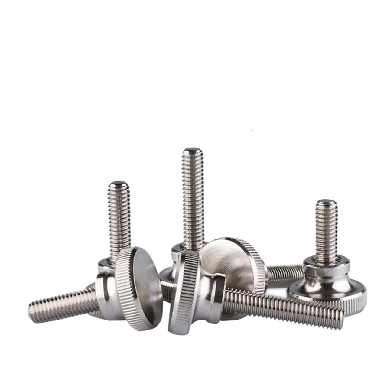 Tornillo Moleteado Tornillo moleteado de acero inoxidable M2 M3 M4 M5 M6 M8 M10 con cabeza escalonada y ajuste manual Para uso industrial(M3x4mm 50pcs)