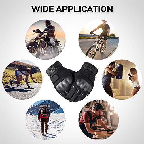 Audew Motorcycle Gloves for Men and Women, Full Finger Hard Knuckle Motorcycle Gloves with Non-Slip Palm Touchscreen Design for Racing, Riding, Hiking, Cycling, Climbing (Large) - Thumbnail 5