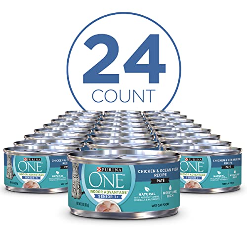 Image of Purina ONE Senior Wet Cat Food, Vibrant Maturity 7+, 24 Pack 3 oz Cans