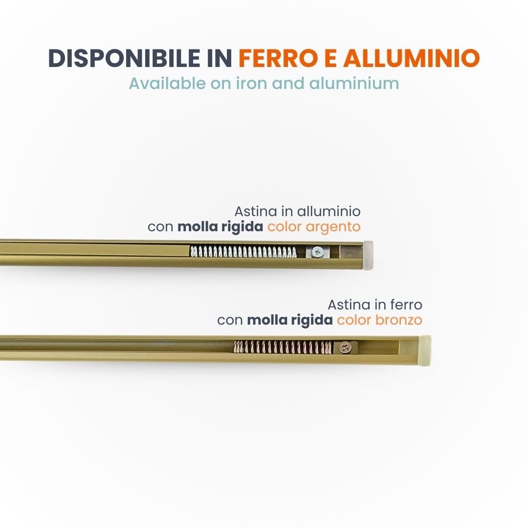 Asta Per Tende A Molla Regolabile - Bianca, Senza Viti, Per Vetri E Finestre - Foto 5