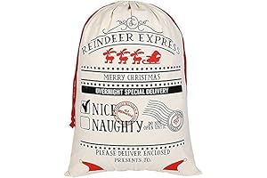 Personalized Canvas Santa Sacks Reindeer Express