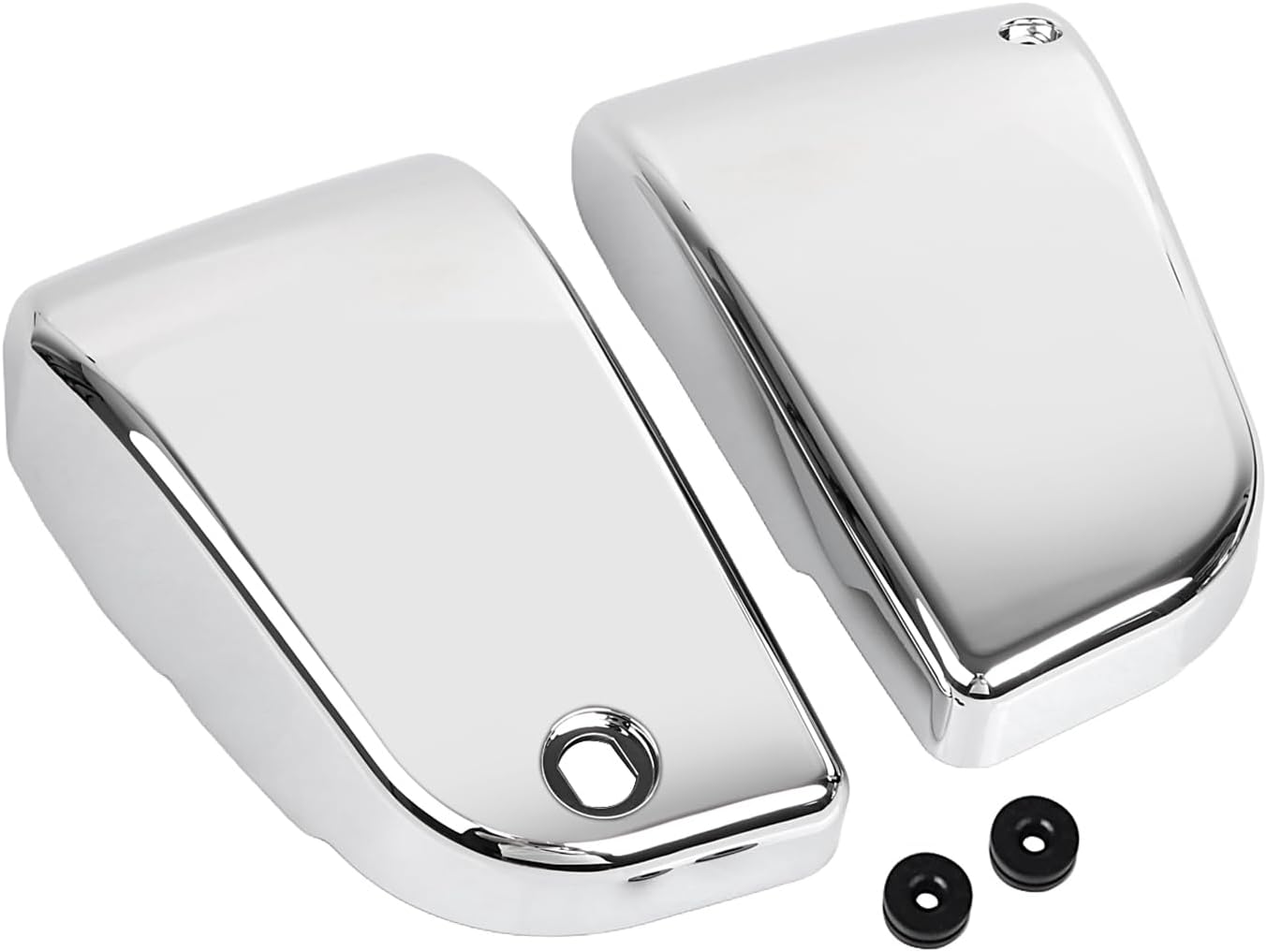 L&R Side Battery Fairing Covers For Kawasaki Vulcan 1500 VN1500 Classic/Nomad 1996-2017, Chrome