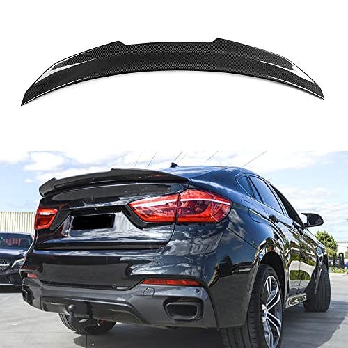 Real Carbon Fiber Car Rear Trunk Boot Lip Spoiler for BMW X6 Series F16 F86 X6 X6M SUV 2015-2018 PSM Style