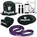Kit musculation fitness femme [elastique musculation, bande elastique fitness, corde à sauter sport, sliders & sac de rangement, guide exercices]. Accessoires pour fitness et musculation. Sport maison