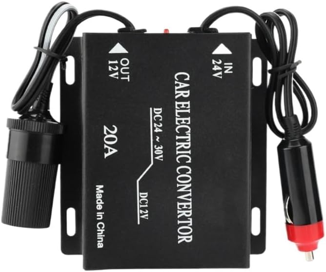 Suitable for Car Power Supply Converter Step Down Transformer 12V-24V 240W 20A For Audio Walkie-Talkie Taxi Advertising