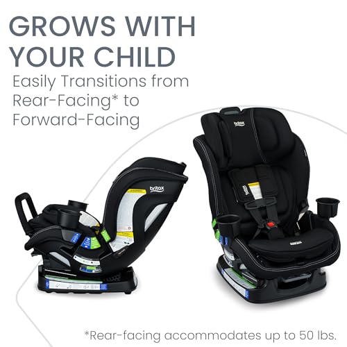 Image of Britax Poplar S Convertible Car Seat, 2-in-1 Car Seat with Slim 17-Inch Design, ClickTight Technology, Onyx