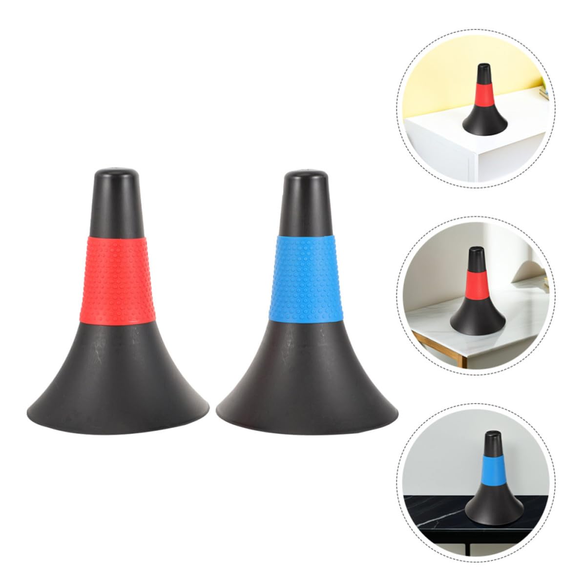 Housoutil Conos de Entrenamiento Deportivo para Fútbol y Baloncesto, Conos de Agilidad de 23 Cm, Material PE Duradero, Set de 8 Piezas (4 Oscuro-Rojo 4 Oscuro-Azul), para Ejercicios