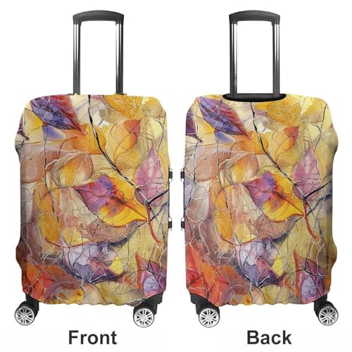 Travel Luggage Cover Spandex Suitcase Protector Washable Baggage Covers Flowers And Vines Elastic Scratch-Resistant Luggage Cover Protector Fits 18-32 Inch Luggage3