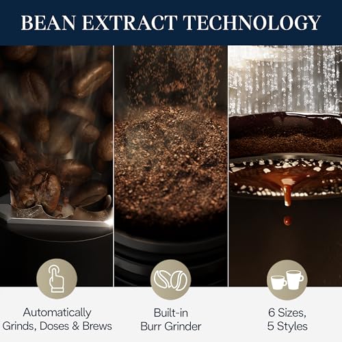 De'Longhi True Brew Drip Coffee Maker, Built in Grinder, Single Serve, 8 oz to 24 oz, Hot or Iced Coffee, Stainless, CAM51025MB