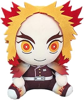 IOONCHI Anime Kamado Tanjirou Nezuko Agatsuma Zenitsu Figure Plush Plushies Bedroom Sofa Decor Stuffed Doll Toy Best Gift 7.8'' (Rengoku Kyoujurou)