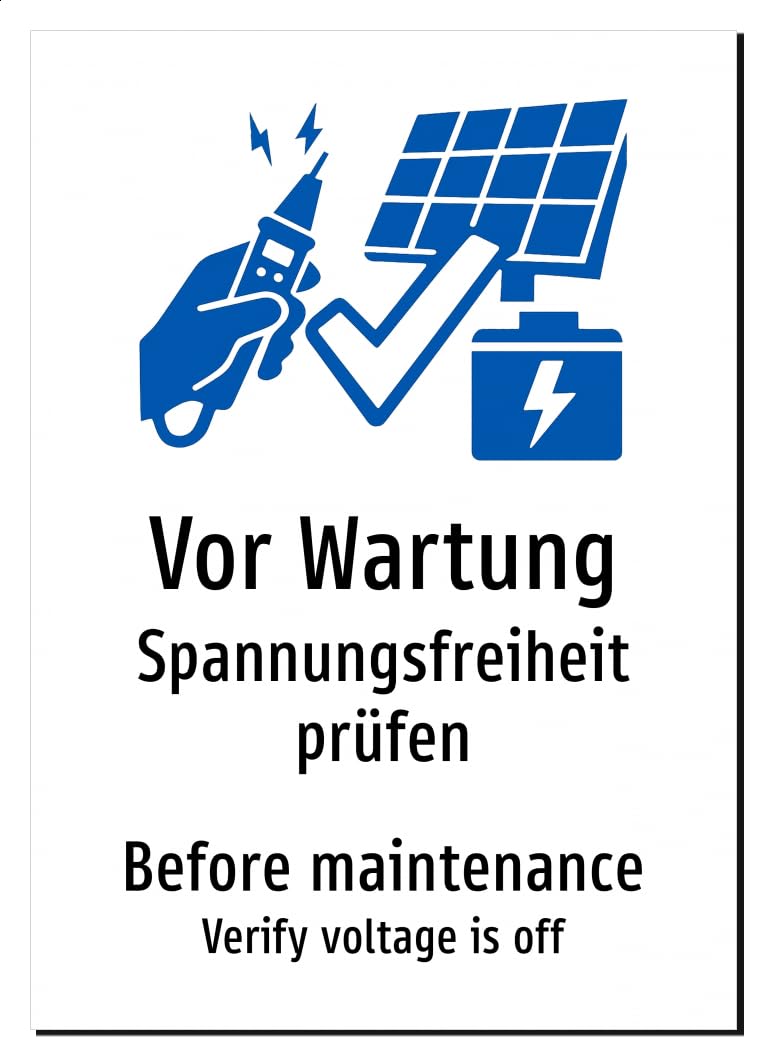 55755-DEEN-S-06 | Vor Wartung Schild/Aufkleber | Deutsch Englisch