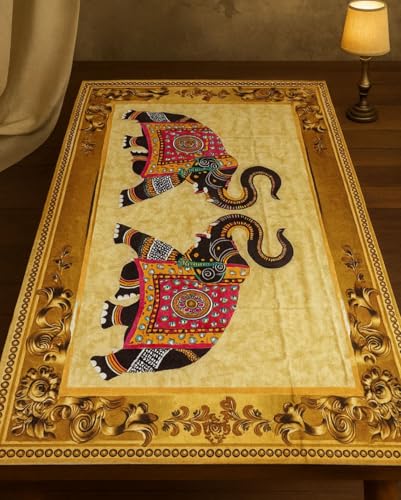 Image of AAZEEM Printed Tablecloth Soft Feel Table Cover 4-6 Seater,Table Cover,Dining Table Cover, Table Linen,Dining Table Chair Cover,Dining Table Cover 6 Seater |