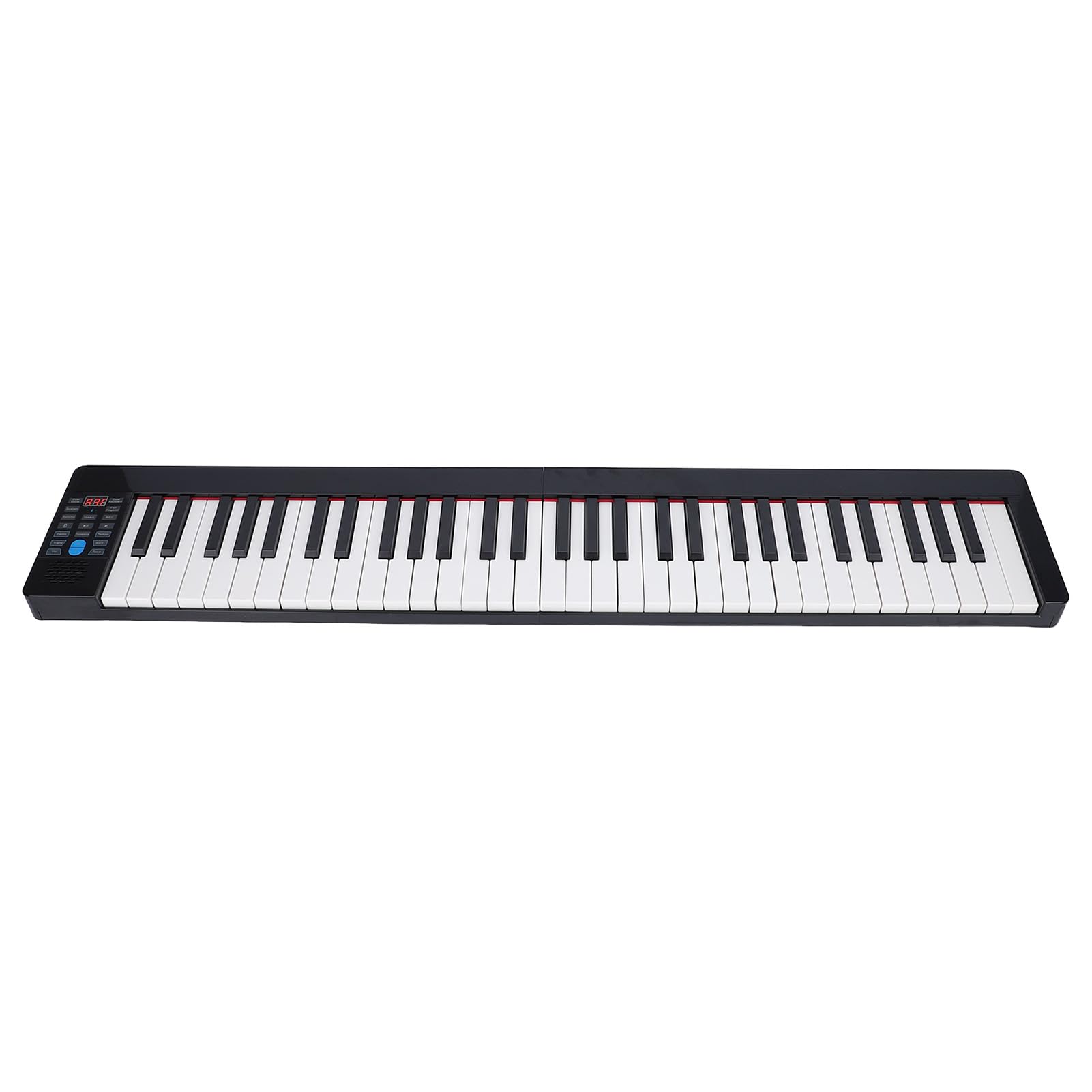 Fafeicy Pianoforte con Tastiera Pieghevole a 61 Tasti, Piano Elettrico Portatile con Pedale di Sostegno, 128 Toni per Principianti e Musicisti