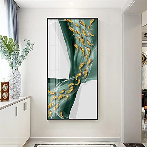 Affiche poisson doré moderne pour réveiller un mur blanc et illuminer votre séjour