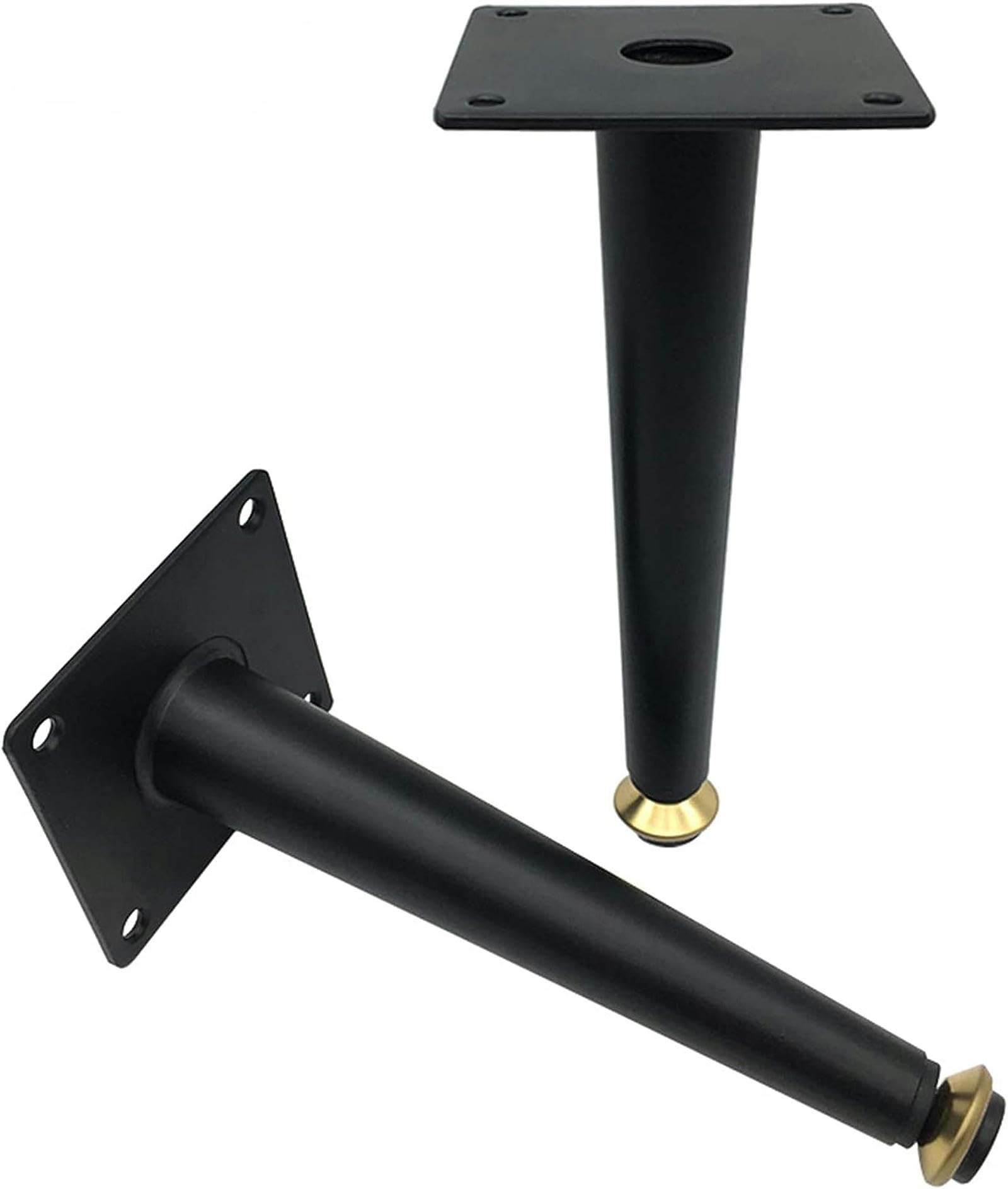 4 Pack 34 Inch Black Metal Table Legs - Tapered Furniture Legs With Mounting Hardware