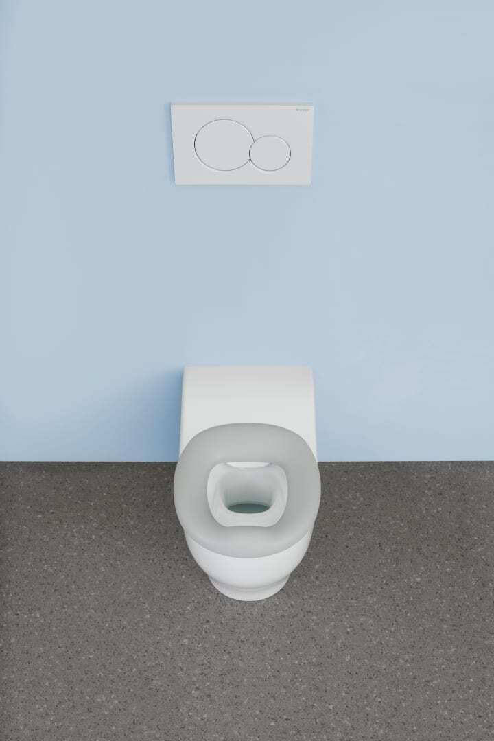 Geberit Bambini WC-Sitzring, für Babys o. Kleinkinder, ohne Absenkautomatik, 502.972.PL.1, Farbe: Achatgrau