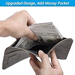 Airtag Passport Holder Cover Wallet Travel Essentials RFID Blocking Leather Card Case International Must Haves Travel Accessories for Women Men(119#Grey) - Image 5