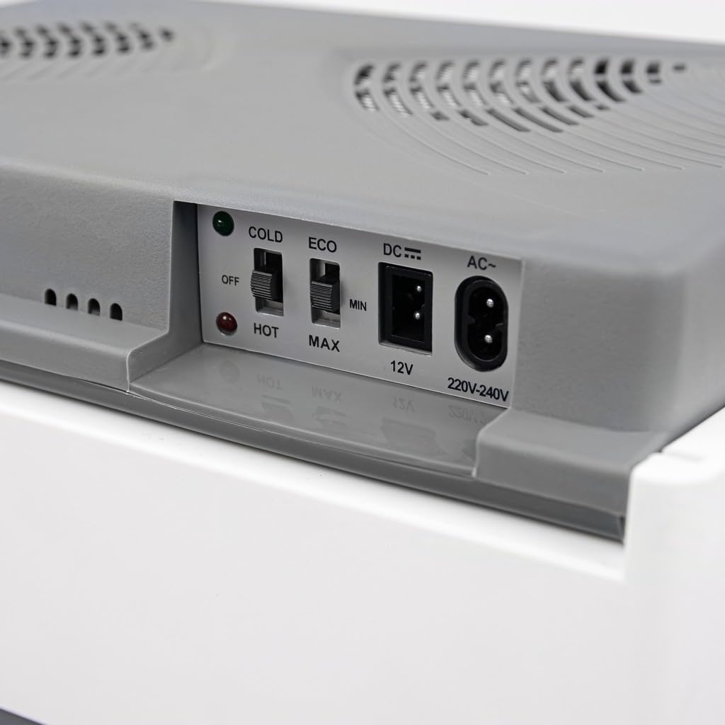 Mega-M Lodówka turystyczna 28L – chłodzenie i grzanie, cicha praca, energooszczędna, zasilanie 12V/230V, tryb ECO